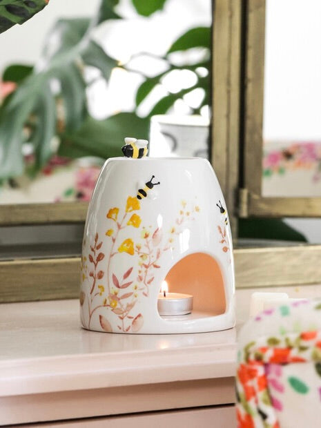 Floral Bee Wax Melt Burner
