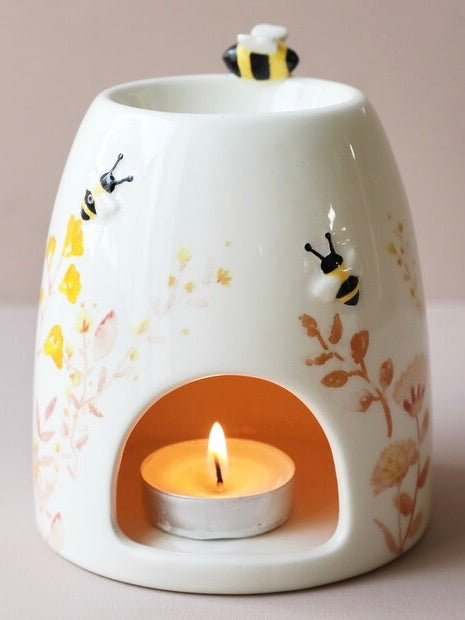 Floral Bee Wax Melt Burner