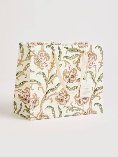 Block Printed Gift Bag Medium - Blush