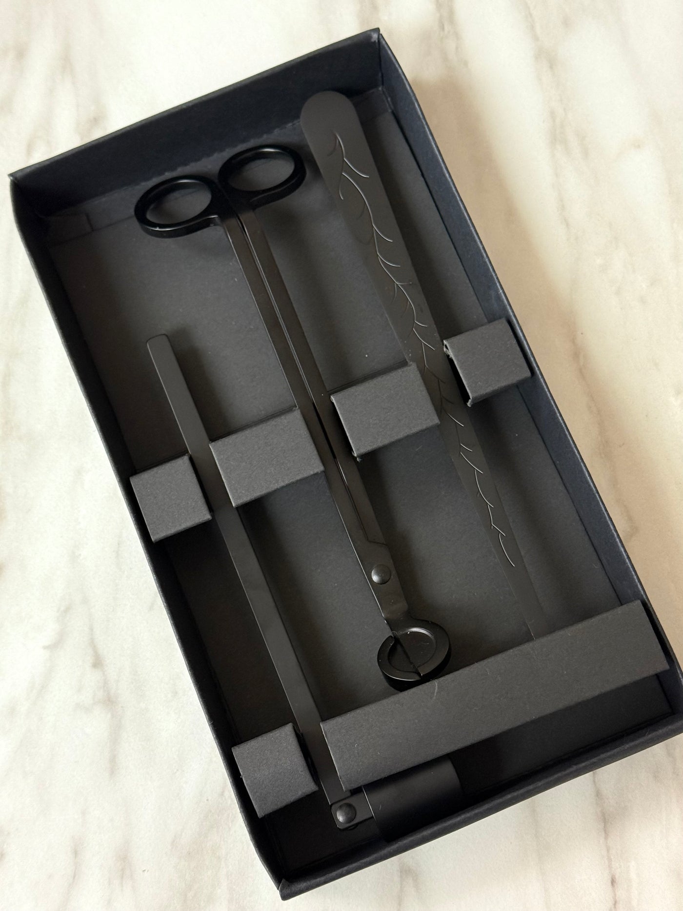 Matte Black Candle Care Set