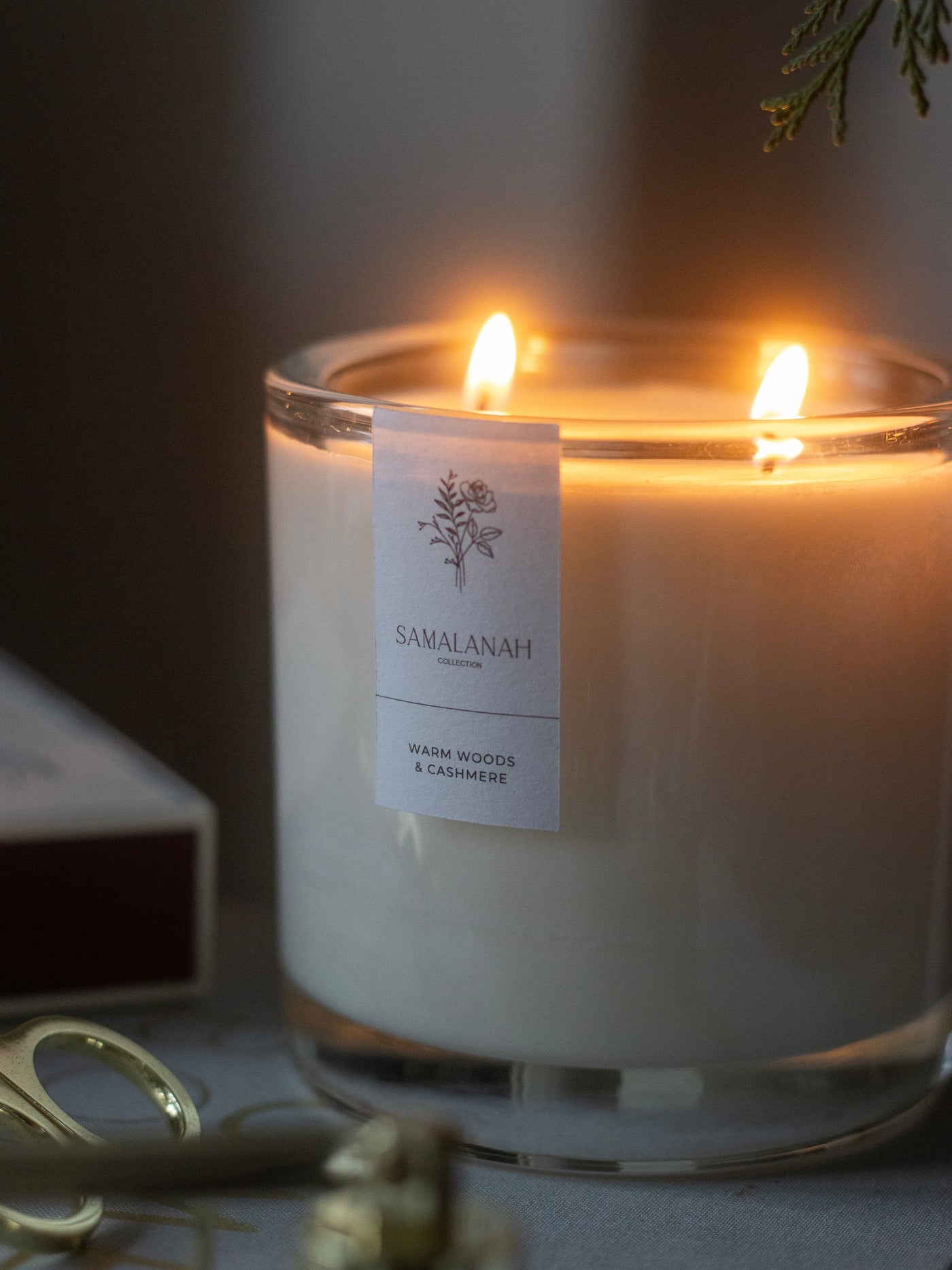 Warm Woods & Cashmere Large Luxury Candle