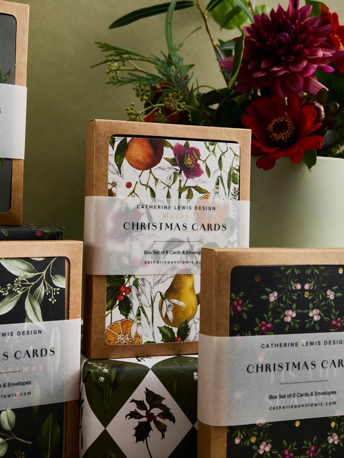 Winter Decadence Luxury Box of 8 Christmas Cards