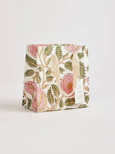 Block Printed Small Gift Bags - Blush