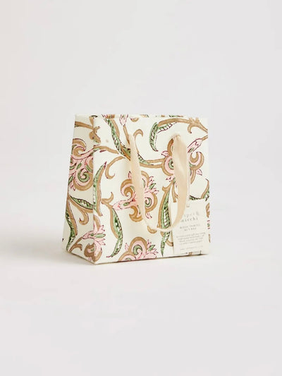 Block Printed Small Gift Bags - Blush