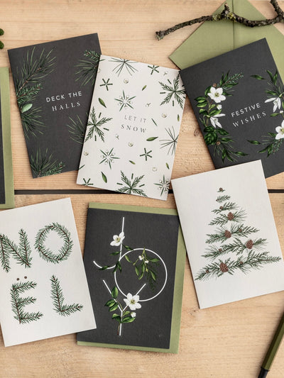 Festive Foliage Luxury Box of 8 Christmas Cards