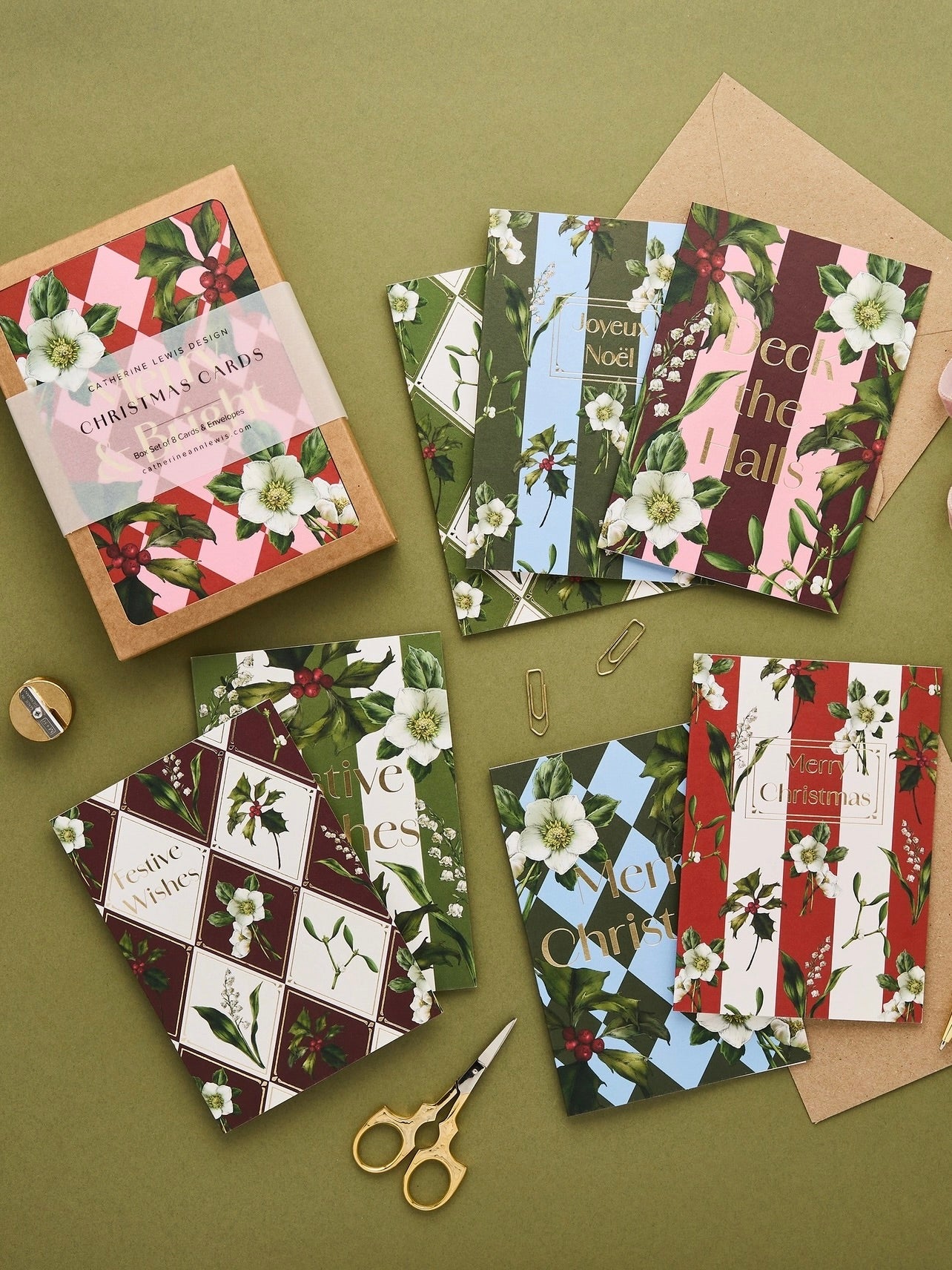 Carnivalesque Luxury Box of 8 Christmas Cards