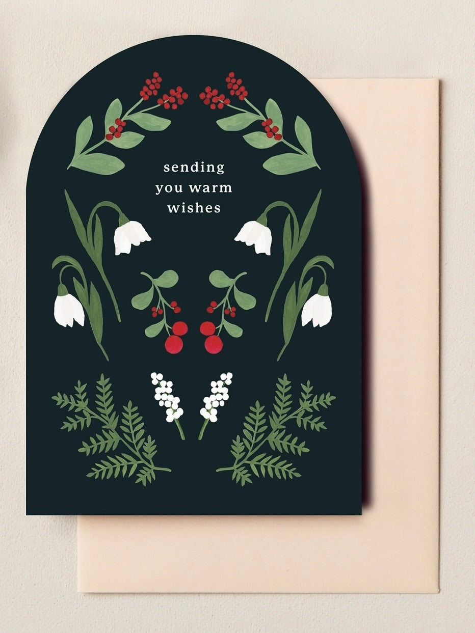 Winter Blooms Pack of 4 Christmas Cards