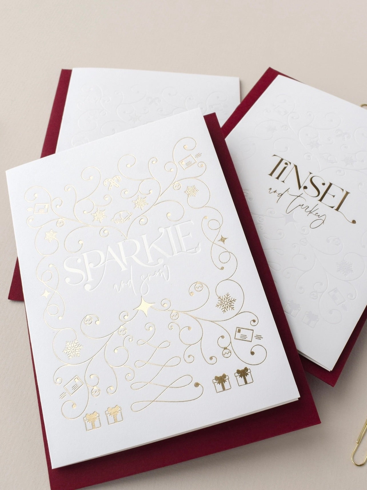 Luxury Foiled Christmas Cards - Set of 9