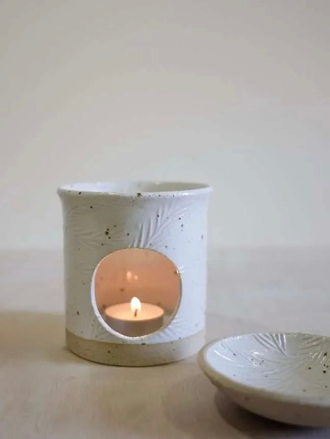 Handcrafted Speckled White Wax Melt Burner