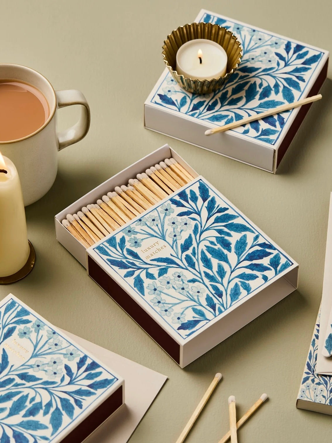 Wanderlust Paper Co. Blue Floral Matches