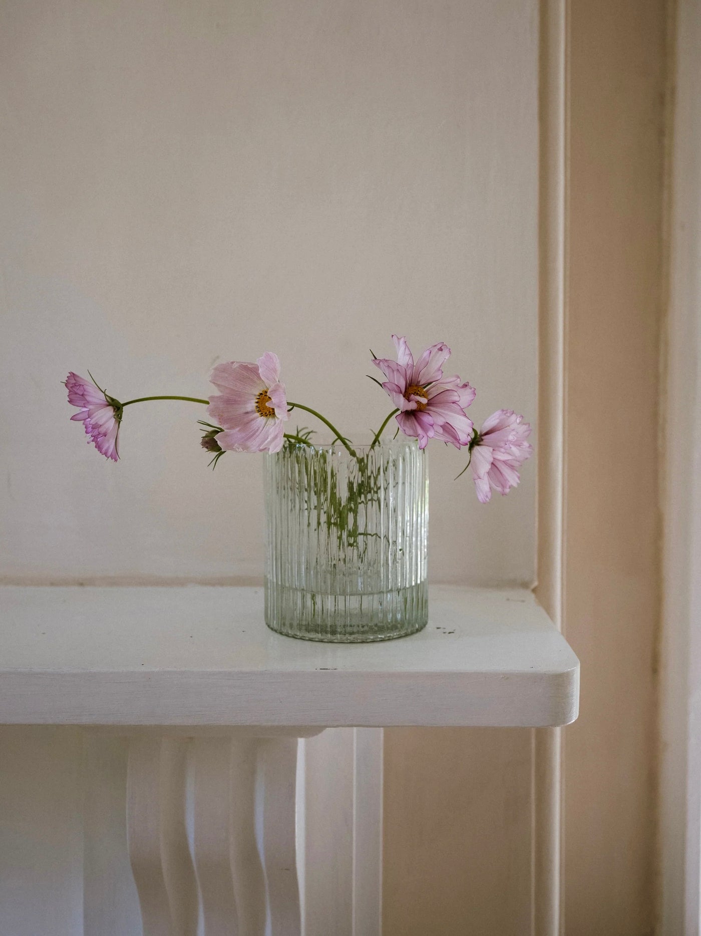 Wide Ribbed Vase