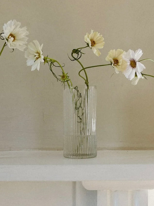 Slim Ribbed Vase