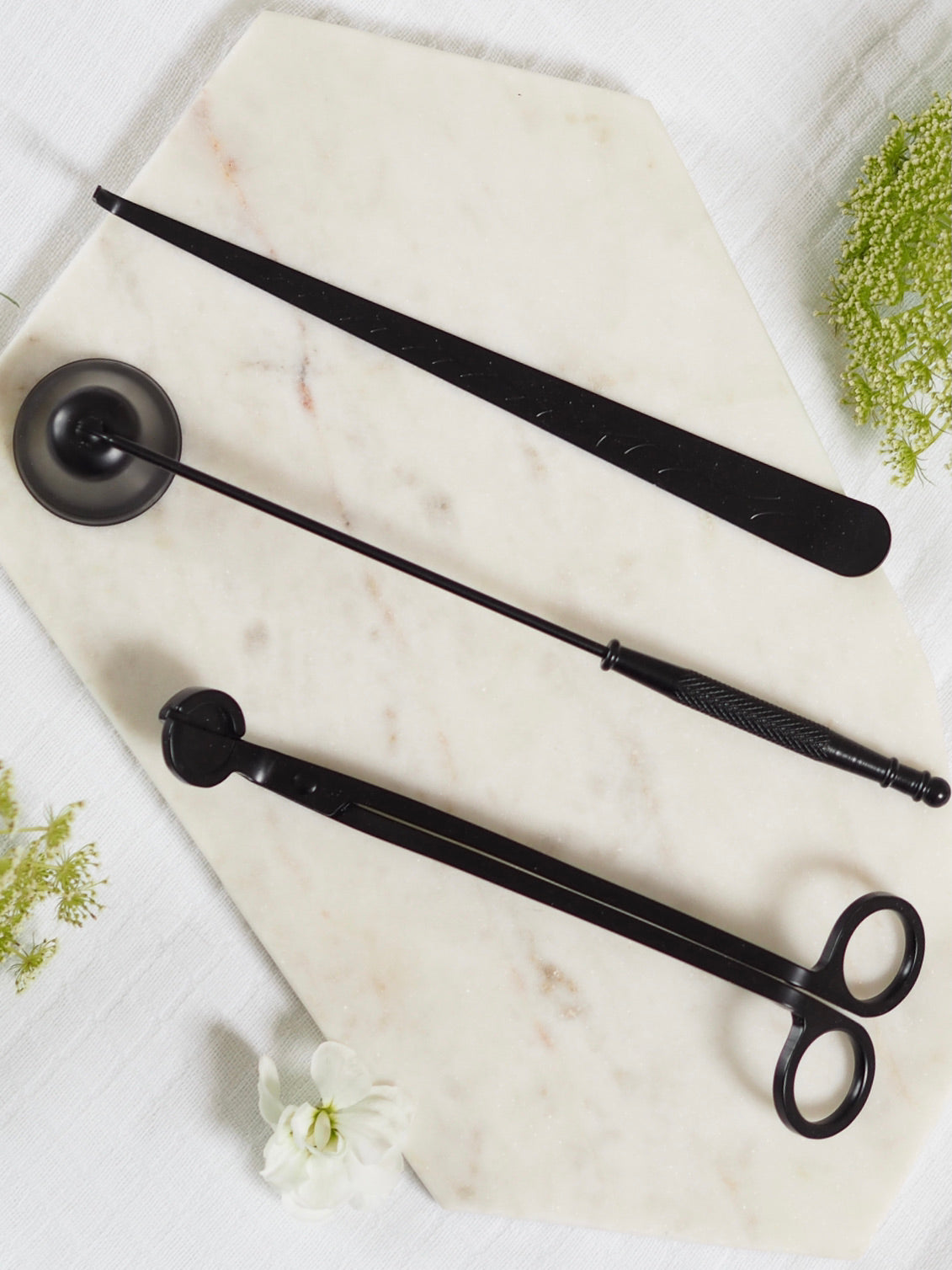 Matte Black Candle Care Set